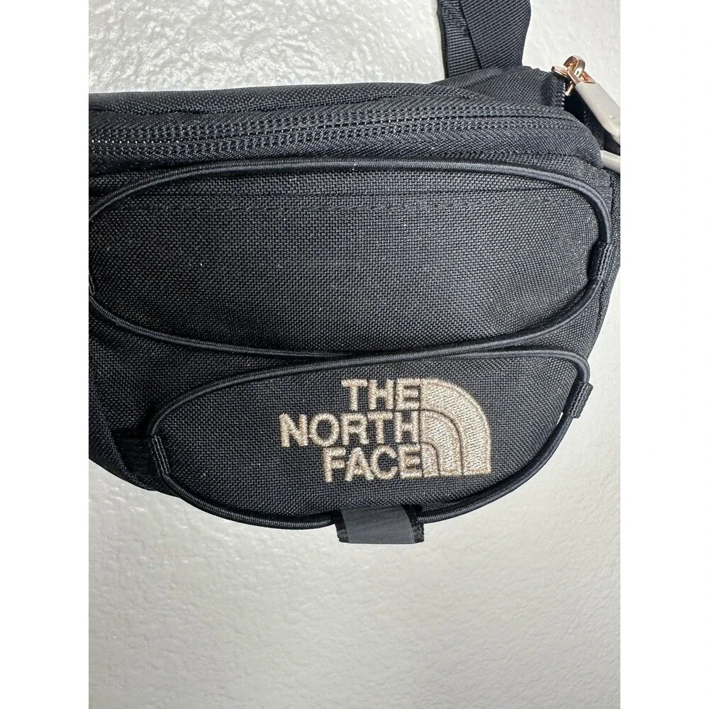The North Face Belt Bag Mens Small Black Canvas Fanny Pack Zip Pockets Travel